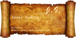 Jenei Indira névjegykártya
